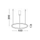 Pendule, Lustre suspendate - Lustra LED suspendata design modern circular TARQUIN D-100cm argintie