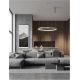 Pendule, Lustre suspendate - Lustra LED suspendata design modern circular PERRINE D-60cm argintie