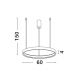 Pendule, Lustre suspendate - Lustra LED suspendata design modern circular PERRINE D-60cm argintie