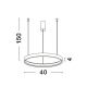 Pendule, Lustre suspendate - Lustra LED suspendata design modern circular PERRINE D-40cm argintie