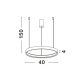 Pendule, Lustre suspendate - Lustra LED suspendata design modern circular PERRINE D-40cm neagra
