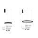 Pendule, Lustre suspendate - Lustra LED suspendata design modern circular PERRINE D-60cm neagra