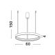 Pendule, Lustre suspendate - Lustra LED suspendata design modern circular PERRINE D-60cm neagra