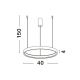 Pendule, Lustre suspendate - Lustra LED suspendata design modern circular PERRINE D-40cm alba