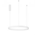Lustra LED suspendata design modern circular PERRINE D-60cm alba