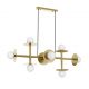 Pendule, Lustre suspendate - Lustra moderna suspendata design minimalist LICATO aurie 8L