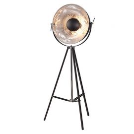 Lampadare - LAMPADAR DESIGN RETRO BIG Studio negru/ argintiu