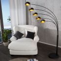 Lampadar Five Lights negru/ auriu