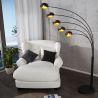 Lampadar Five Lights negru/ auriu