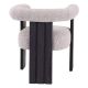 Scaune - Scaun dining design LUX Percy boucle gri
