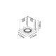 Spoturi incastrabile spatii comerciale - Spot LED incastrabil NANO COLIN-1 Grey recessed with frame 7-13W 3000K 56°