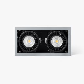 Spoturi incastrabile spatii comerciale - Spot LED incastrabil COLIN-2 Grey recessed 48-72W 4000K 56°