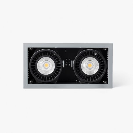 Spoturi incastrabile spatii comerciale - Spot LED incastrabil COLIN-2 Grey recessed 48-72W 4000K 56°
