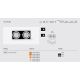 Spoturi incastrabile spatii comerciale - Spot LED incastrabil COLIN-2 Grey recessed 48-72W 4000K 56°