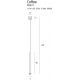 Pendule, Lustre suspendate - Pendul LED design modern minimalist 3cm COFFEE Small