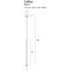 Pendule, Lustre suspendate - Pendul LED design modern minimalist 3cm COFFEE Big