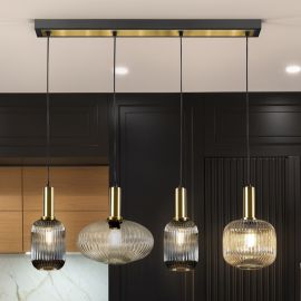 Pendule, Lustre suspendate - Lustra moderna dimabila cu 4 pendule Norma