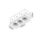 Spoturi incastrabile spatii comerciale - Spot LED incastrabil MINI COLIN-3 Black recessed CRI95 54-75W 3000K 56°