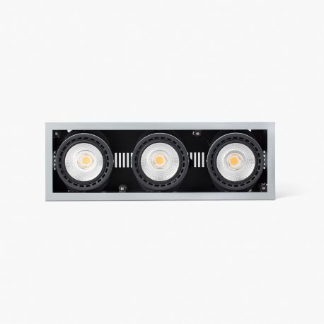 Spoturi incastrabile spatii comerciale - Spot LED incastrabil MINI COLIN-3 Grey recessed CRI95 54-75W 4000K 56°