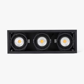 Spoturi incastrabile spatii comerciale - Spot LED incastrabil COLIN-3 Black recessed 72-108W 3000K 56°