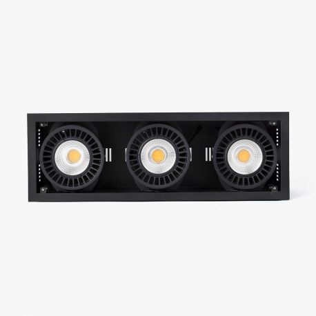 Spoturi incastrabile spatii comerciale - Spot LED incastrabil COLIN-3 Black recessed 72-108W 4000K 20°