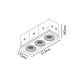 Spoturi incastrabile spatii comerciale - Spot LED incastrabil COLIN-3 Black recessed 72-108W 4000K 20°