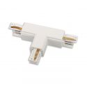 Accesoriu, Conector alb T partea stanga, pentru sina trifazata MAXLIGHT
