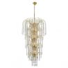Lustra cristal casa scarii design LUX Waterfall gold 13L