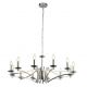 Candelabre, Lustre - Candelabru clasic cu 12 brate stil elegant Ascot crom