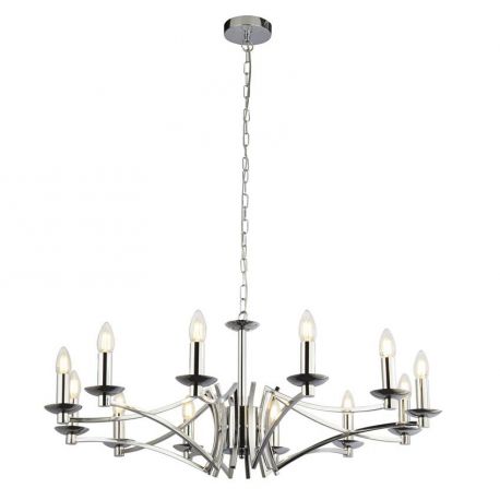 Candelabre, Lustre - Candelabru clasic cu 12 brate stil elegant Ascot crom