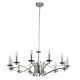 Candelabre, Lustre - Candelabru clasic cu 12 brate stil elegant Ascot crom