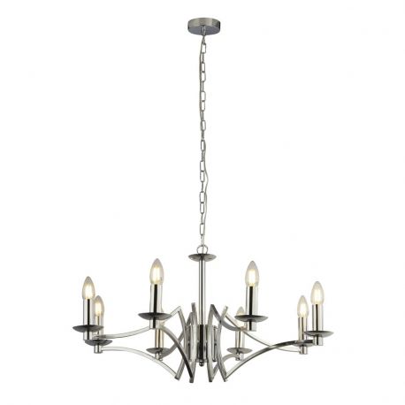 Candelabre, Lustre - Candelabru clasic cu 8 brate stil elegant Ascot crom