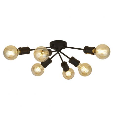 Plafoniere cu spoturi, Spoturi aplicate - Lustra aplicata design vintage cu 6 spoturi directionabile Dance