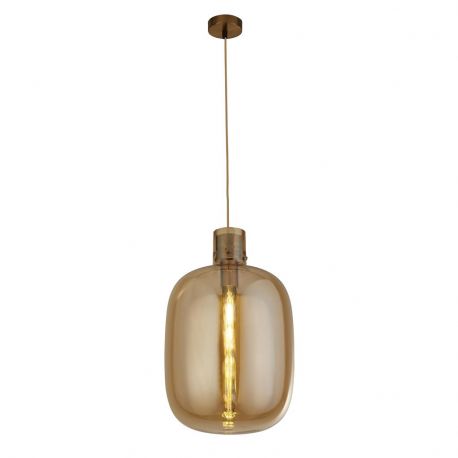 Pendule, Lustre suspendate - Lustra, Pendul design modern minimalist Barrel chihlimbar