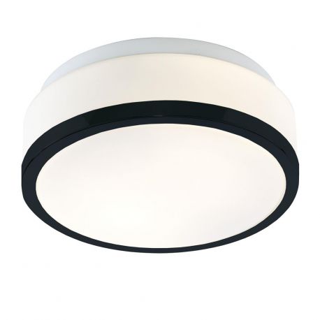 Iluminat pentru baie - Plafoniera baie cu protectie IP44 Cheese 29cm, negru