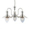Candelabru 3 brate stil industrial vintage Fisherman II argintiu satinat