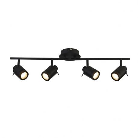 Iluminat pentru baie - Plafoniera pentru baie cu spoturi directionabile IP44 Samson negru 4L