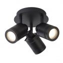 Plafoniera pentru baie cu spoturi directionabile IP44 Samson negru 3L