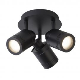 Iluminat pentru baie - Plafoniera pentru baie cu spoturi directionabile IP44 Samson negru 3L