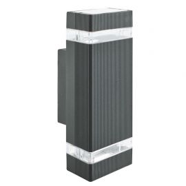 Aplice - Aplica perete exterior IP44 Up and Down Sheffield negru