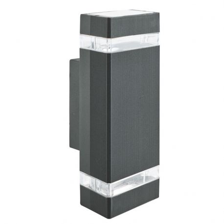 Aplice - Aplica perete exterior IP44 Up and Down Sheffield negru