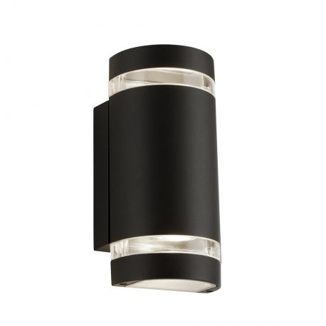 Aplice - Aplica perete exterior IP44 Up and Down Sheffield negru