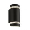 Aplica perete exterior IP44 Up and Down Sheffield negru