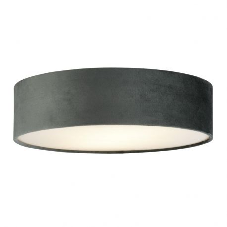 Plafoniere - Plafoniera moderna cu abajur din catifea gri Drum 2L, 38cm