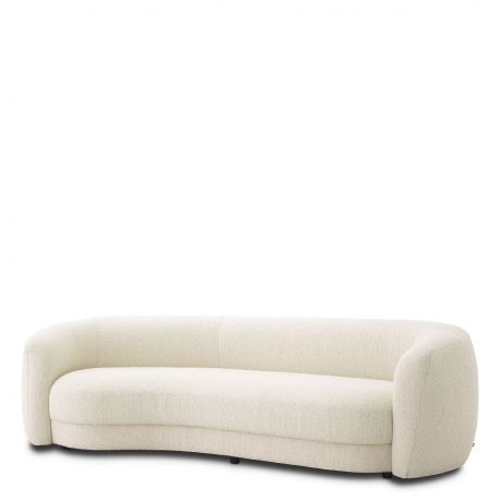 Canapele - Canapea curbata design LUX Blaine, boucle ivory