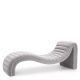 Pat de zi tip sezlong design LUX Pioneer boucle grey