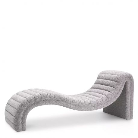 Canapele - Pat de zi tip sezlong design LUX Pioneer boucle grey