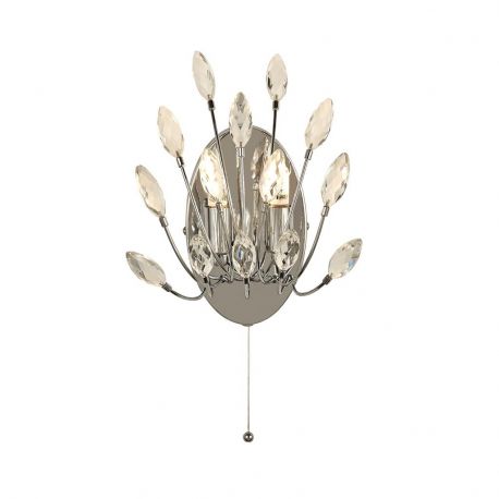 Aplice, corpuri de iluminat pentru pereti - Aplica de perete eleganta design modern Peacock 2L