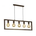 Lustra rustica cu 5 surse de lumina Oblong