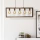 Pendule, Lustre suspendate - Lustra rustica cu 5 surse de lumina Oblong